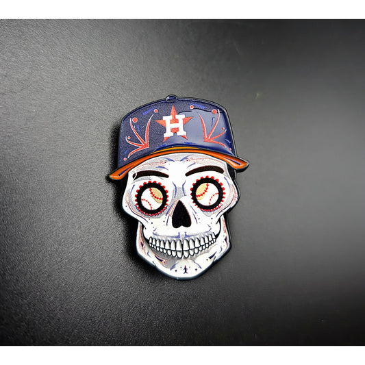 Astros Skull hat pin